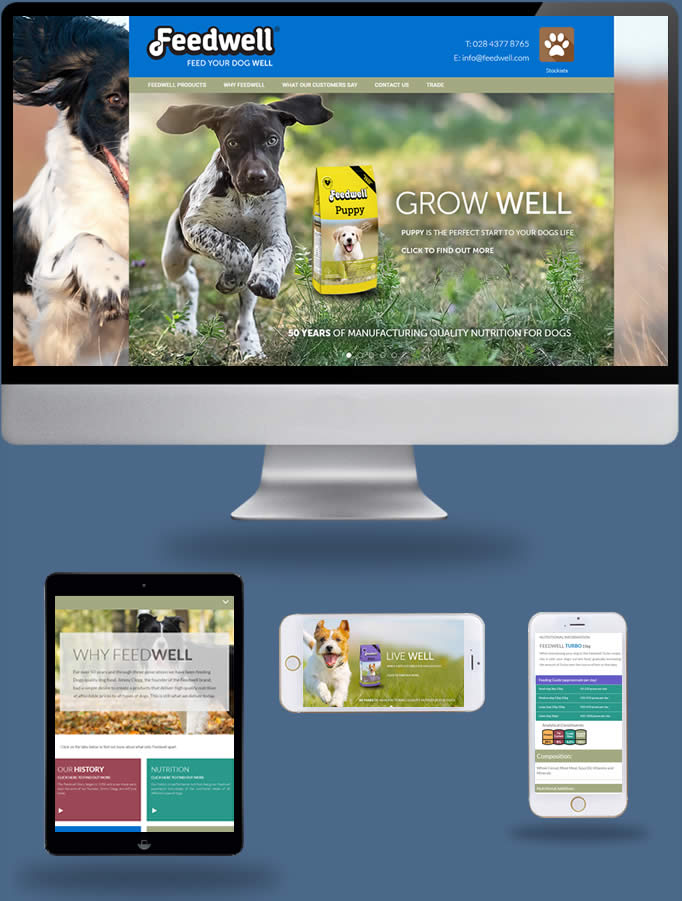 Feedwell Dog Foods - Truska Web Site Design