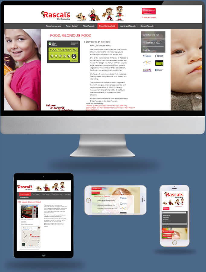 Rascals Day Nurseries - Truska Web Site Design